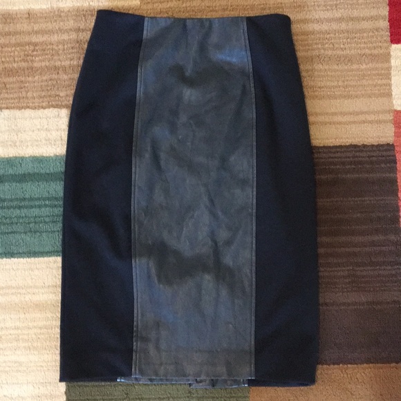 DStudio Dresses & Skirts - Mixed media faux leather skirt